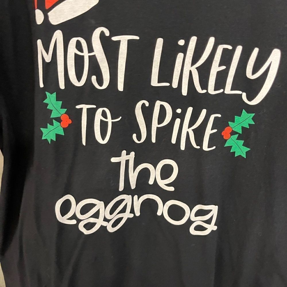Funny Christmas Short Sleeve Shirt Gildan Black Heavy Cotton Tee XL - Picture 3 of 4